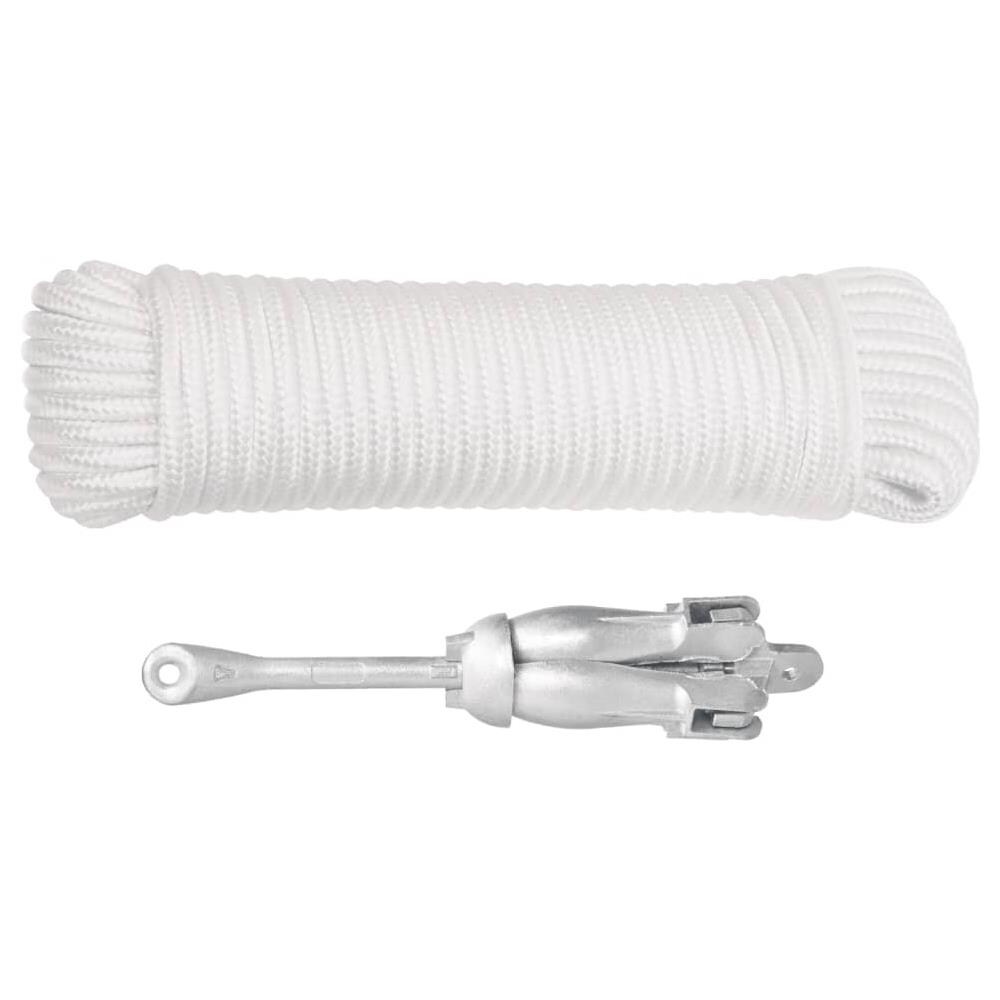 Ancora Pieghevole Con Corda Argento 1,5 Kg In Ferro Malleabile - Foto 1