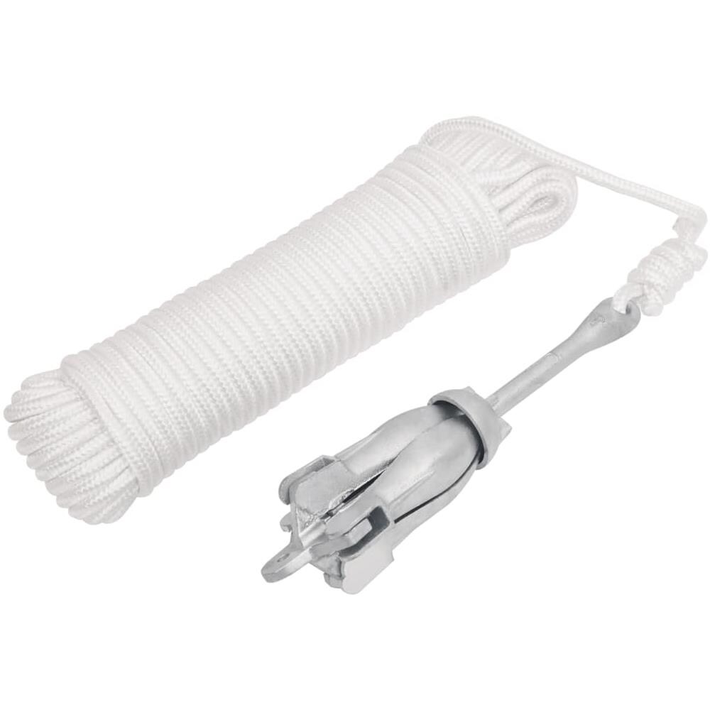 Ancora Pieghevole Con Corda Argento 1,5 Kg In Ferro Malleabile - Foto 2