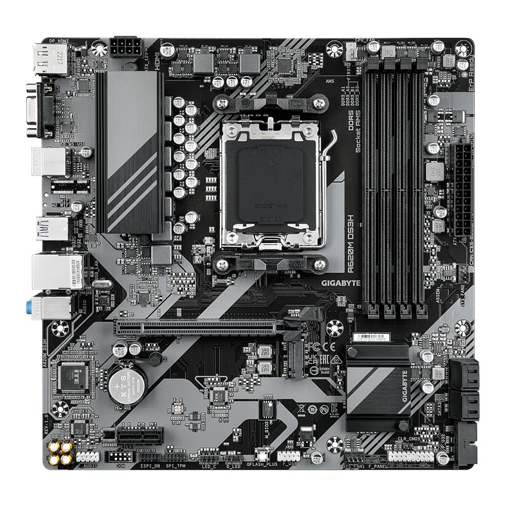 Scheda Madre A620M DS3H Socket AM5 Chipset AMD A620 micro ATX - Foto 2
