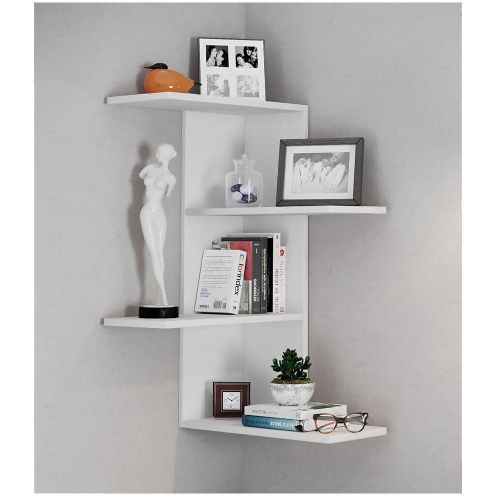 Mensola da parete in legno angolare 77 x 45 x 45 cm - Foto 1