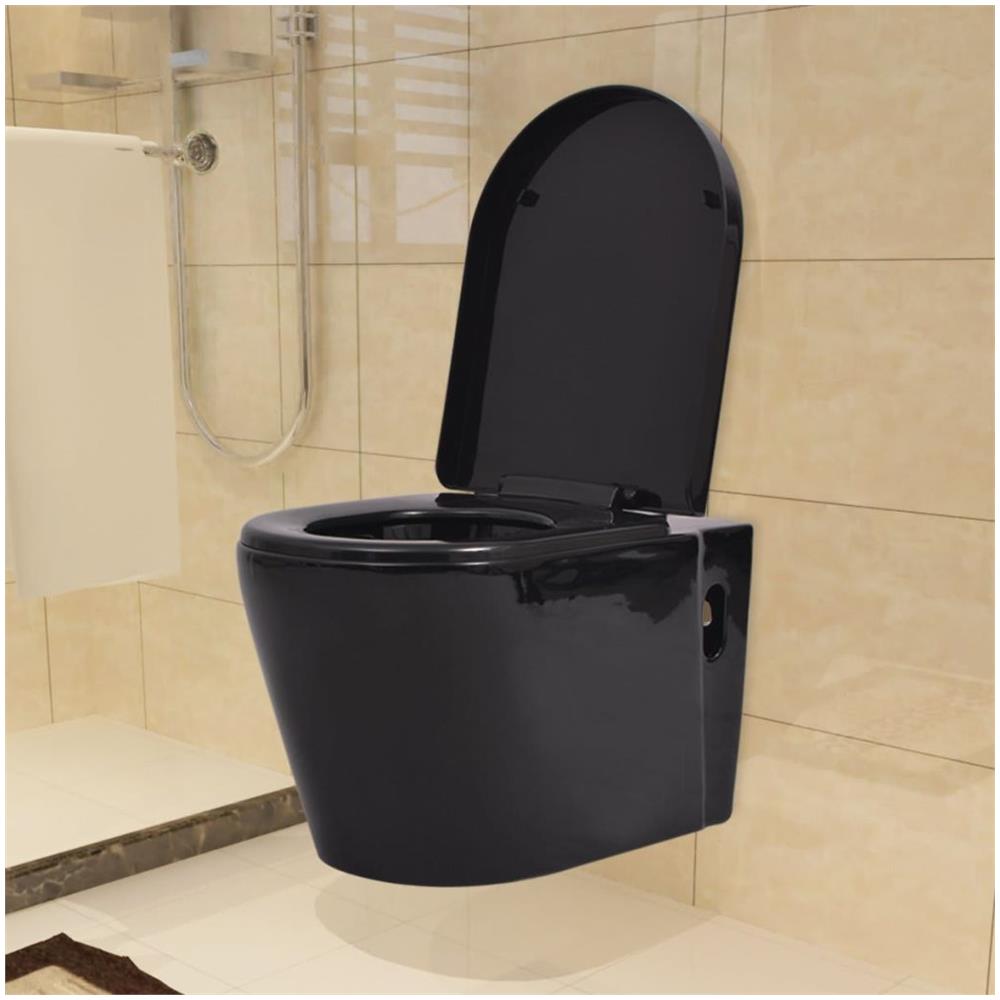 Wc Sospeso In Ceramica Nera - Foto 1