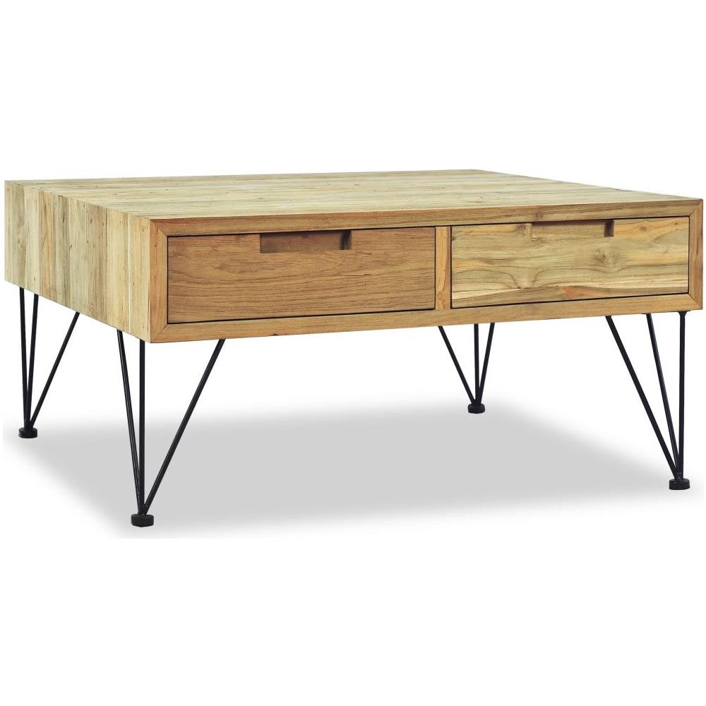 Tavolino Da Caffè 80x80x40 Cm In Legno Massello Di Teak - Foto 1