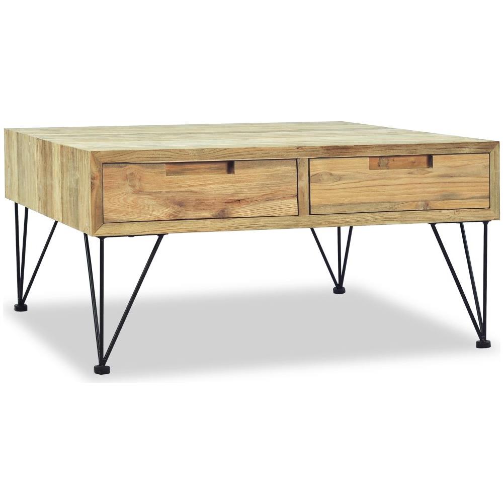 Tavolino Da Caffè 80x80x40 Cm In Legno Massello Di Teak - Foto 2
