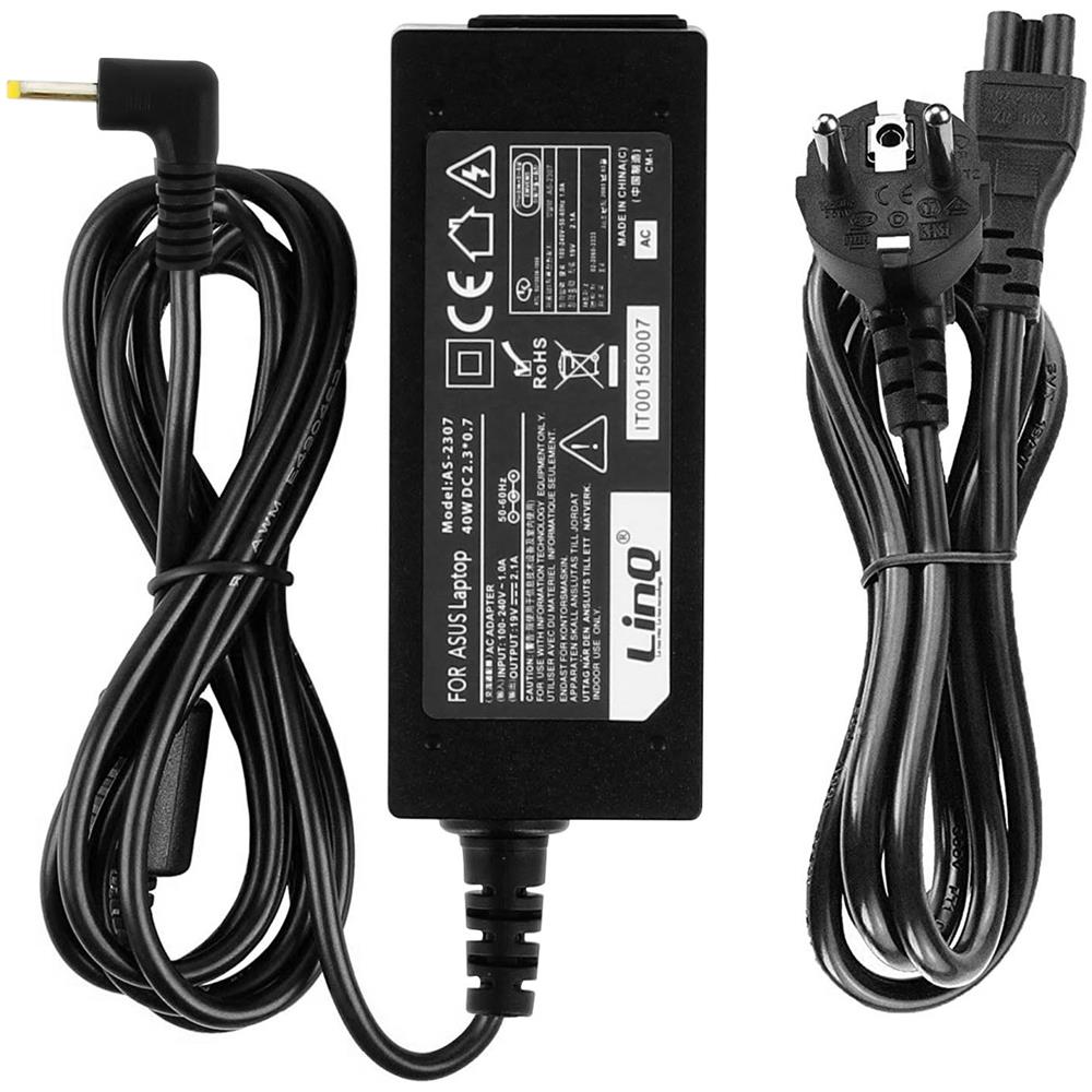 Caricabatterie 40w Per Computer Portatili Asus Punta 2,3 X 0,7 Mm, Nero - Foto 1
