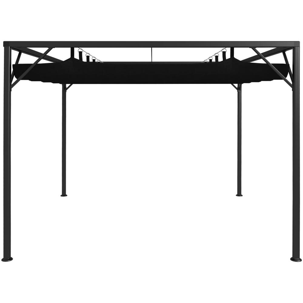 Gazebo Da Giardino Con Tetto A Scomparsa 3x3 M Antracite - Foto 2