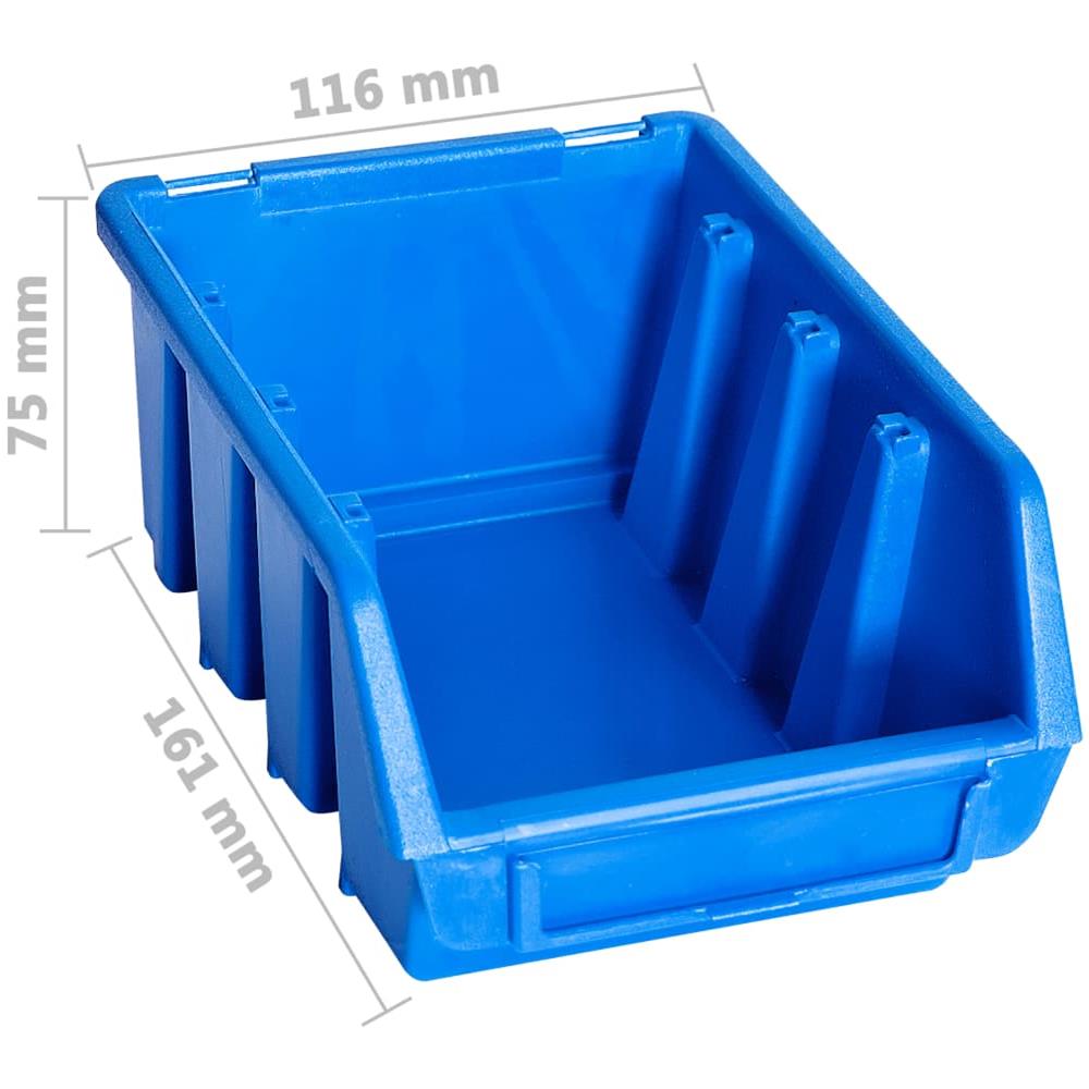 Contenitori Di Stoccaggio Impilabili 20 Pz Blu In Plastica - Foto 4