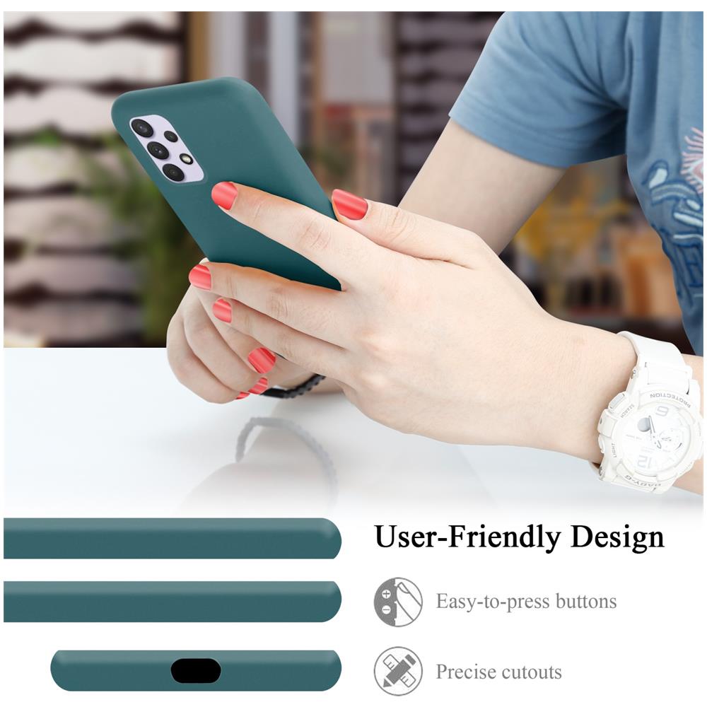 Custodia Compatibile Con Samsung Galaxy A33 5g In Liquid Verde - Coperchio Protettivo In Silicone Tpu Flessibile - Foto 6