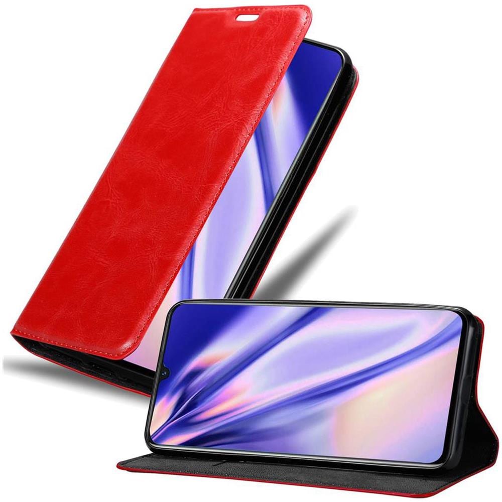 Custodia Compatibile Con Meizu Note 9 In Rosso Mela - Coperchio Protettiva Con Chiusura Magnetica, Funzione Stand E Tasca Per Le Carte - Foto 1