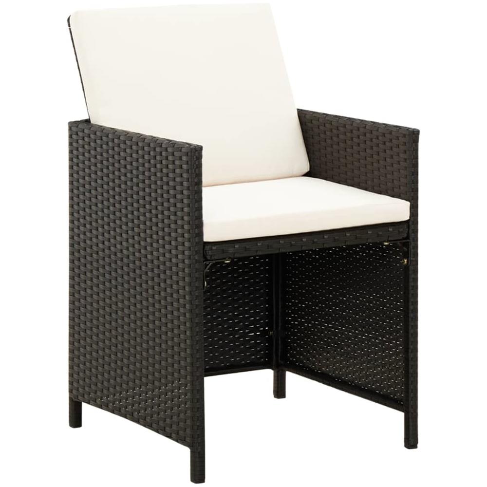 Set Sedie Da Giardino Con Poggiapiedi 4 Pz In Polyrattan Nero - Foto 2