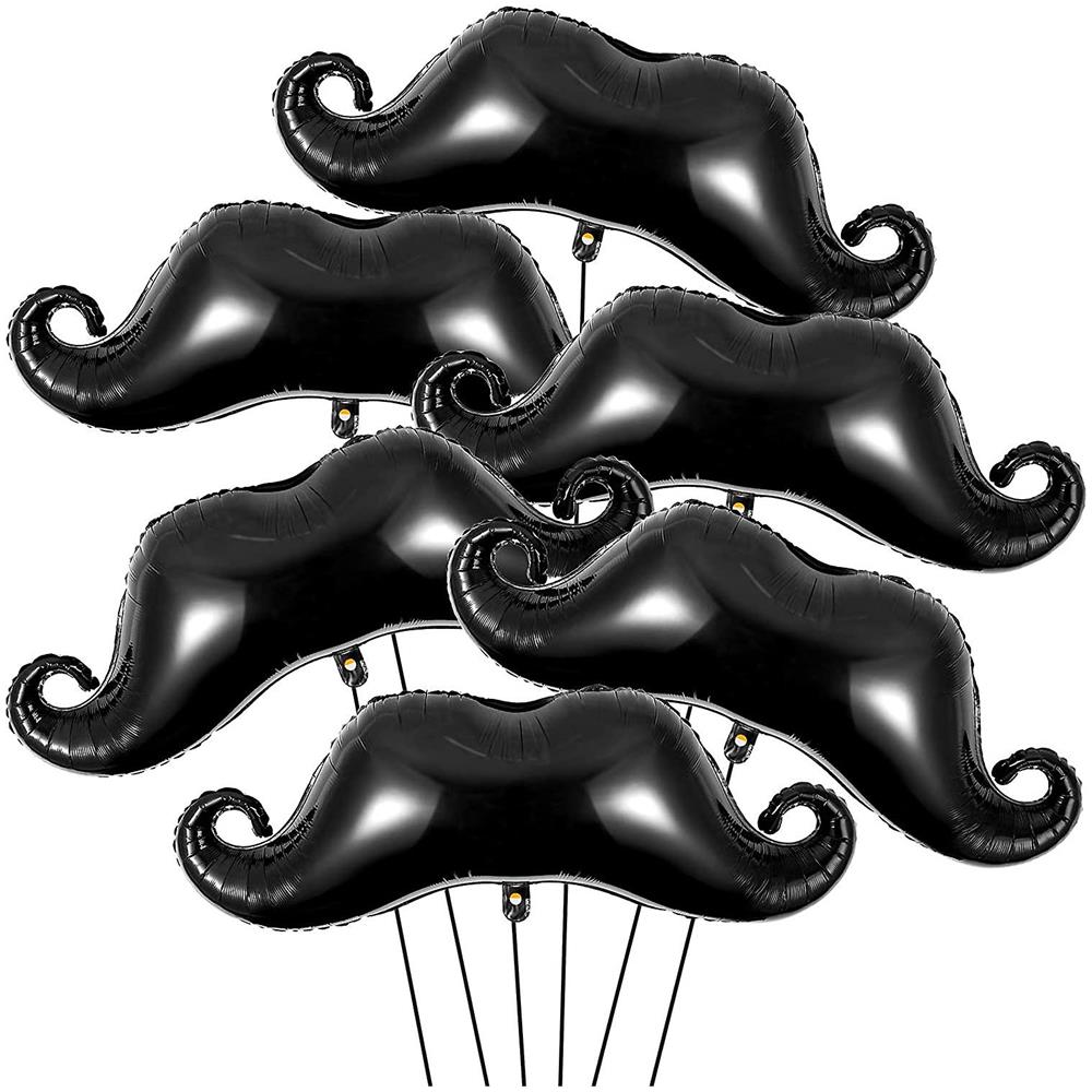 Set 4 Baffi Finti Per Uomo – Barba E Baffi Neri E Grigi In Pelliccia Sintetica, Per Costumi E Feste In Maschera