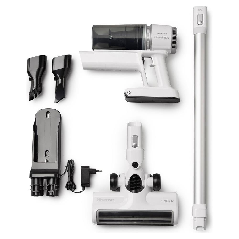 Scopa Elettrica Ricaricabile 2in1 Hi Move IV Potenza Aspirante 30 Watt Senza Sacco Capacità 0,5 Litri Colore Bianco - Foto 7