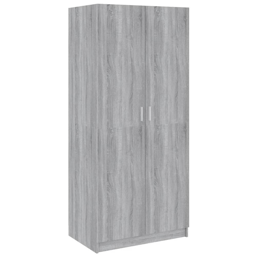 Armadio Grigio Sonoma 80x52x180 Cm In Legno Multistrato - Foto 2