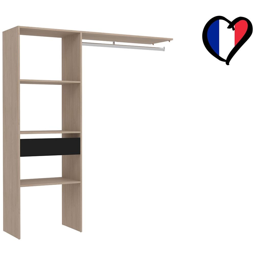 Elysee Armadio In Legno, 3 Ripiani, 1 Cassetto, Un Guardaroba: 160x40x180 - Foto 2