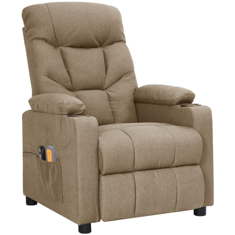 Poltrona Massaggiante Elettrica Tortora in Tessuto - Foto 2