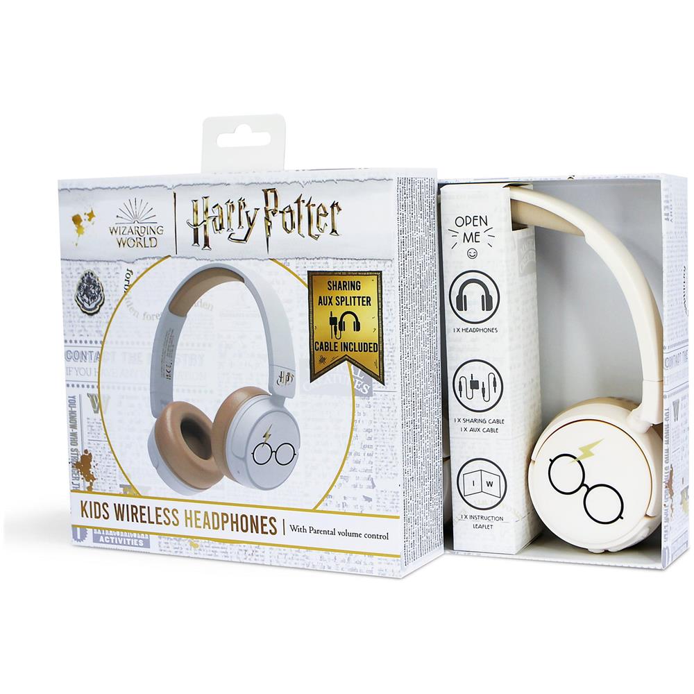 Cuffie a Padiglione per Bambini Harry Potter HP0990 con Bluetooth Colore Crema - Foto 2