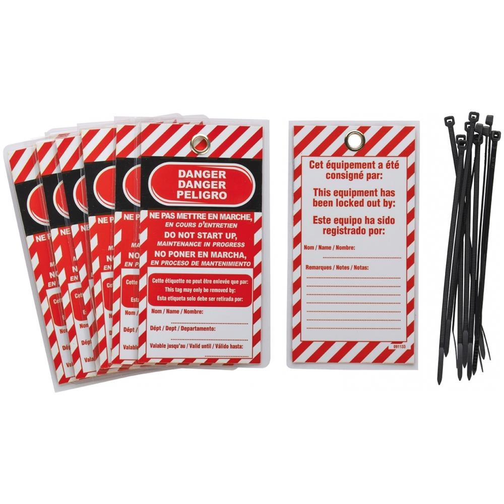 Set Di 10 Etichette Danger - Ne Pas Mettre En Marche En Cours D'entretien Fr /en /es - Foto 1