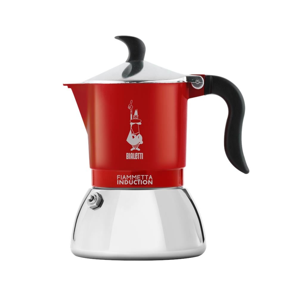 Fiammetta Induction Moka 0,13 L Rosso, Acciaio inossidabile - Foto 1