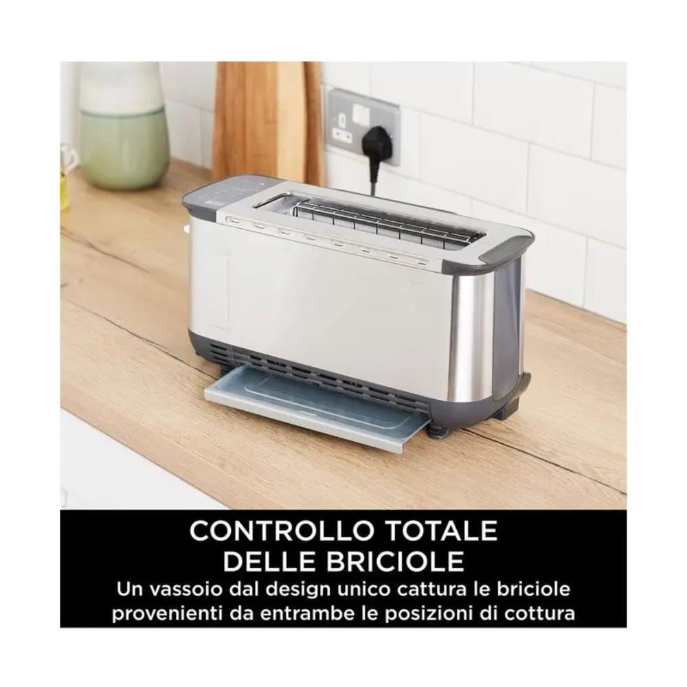 Tostapane ST202EU Foodi 3-in-1 T con Griglia e Pressa per Panini 1200W Colore Acciaio Inox - Foto 4