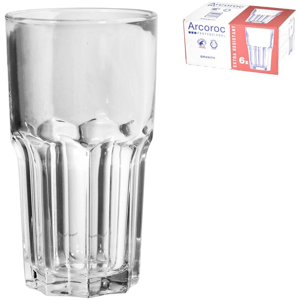 Confezione 6 Bicchieri In Vetro Trasparente Granity Cl46 Calici Vino Bicchieri Tavola - Foto 1