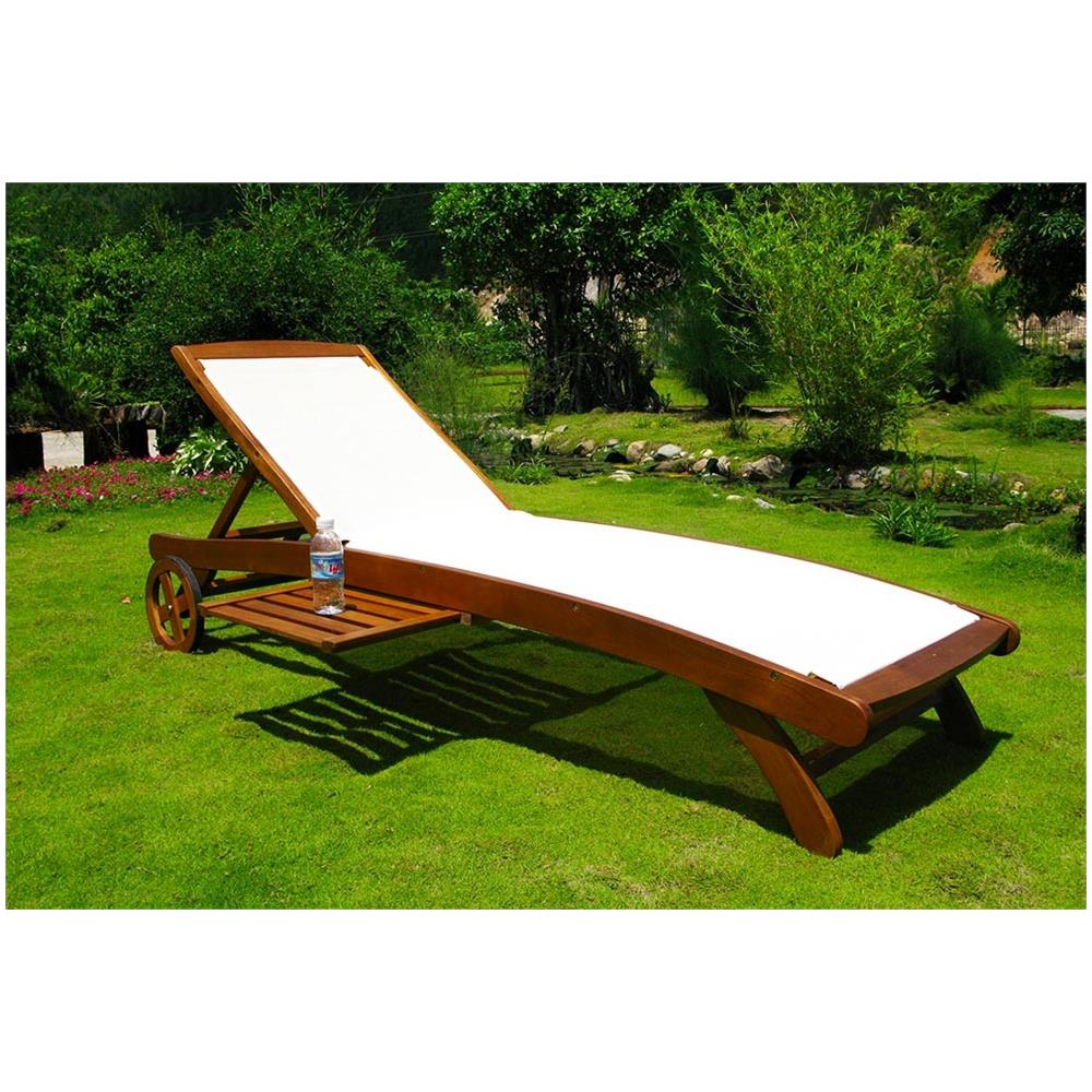 Lettino Legno Acacia Regolabile 8 Posizioni Ac805071 - Foto 2