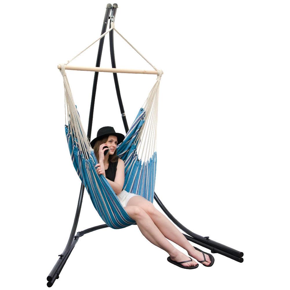 Amaca Per Sedersi 2 Persone 150kg Sedile Sospeso A 2 Posti Poltrona Di Cotone 185x130cm Incl - Foto 2