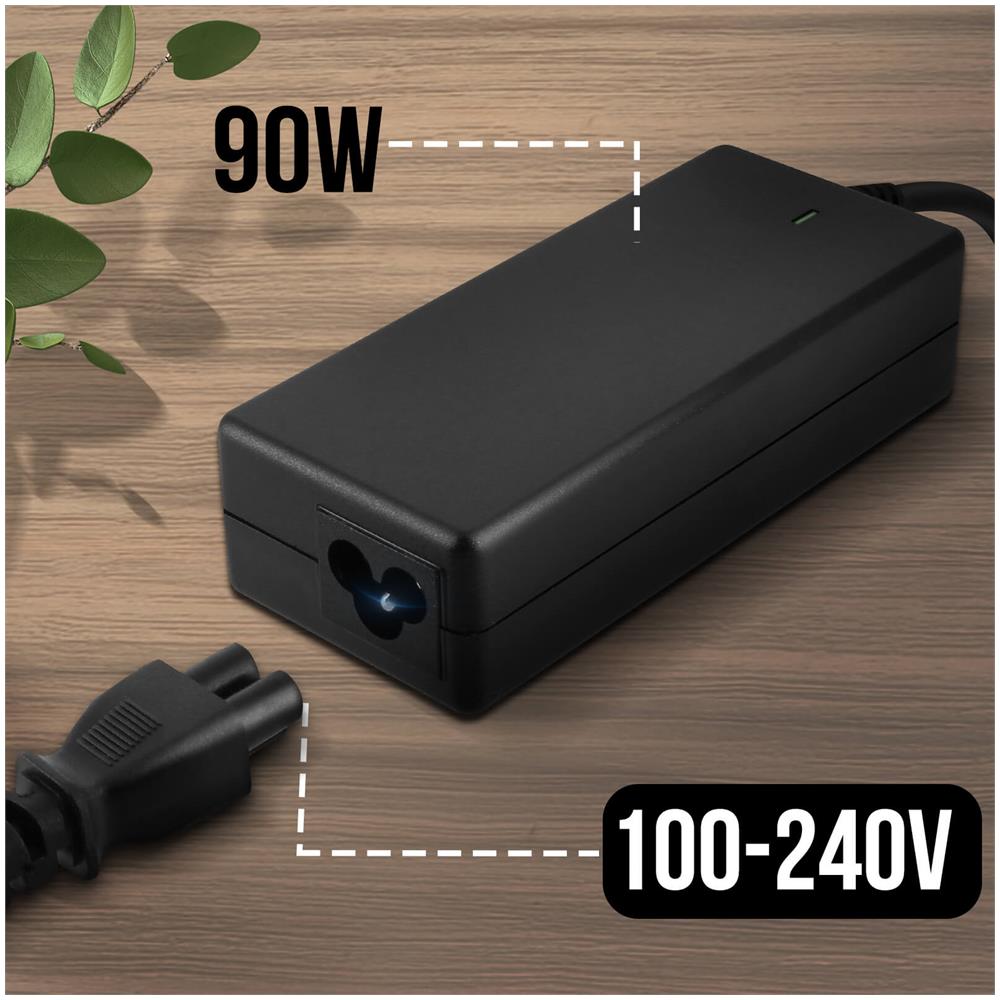 Caricabatterie 90w Per Computer Portatili Hp Punta 7,4 X 5,0 Mm, Nero - Foto 2
