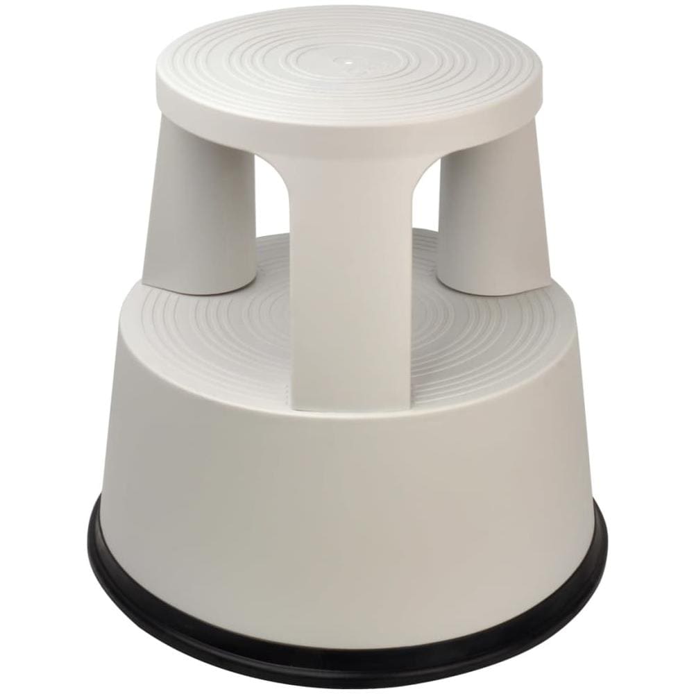 Sgabello Roll A Step Grigio Chiaro Con Ruote - Foto 1