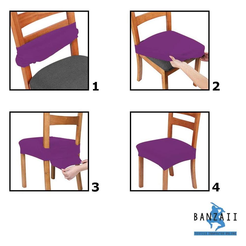 Set 6 Coprisedia Antimacchia Senza Schienale Made In Italy Fuxia - Foto 6