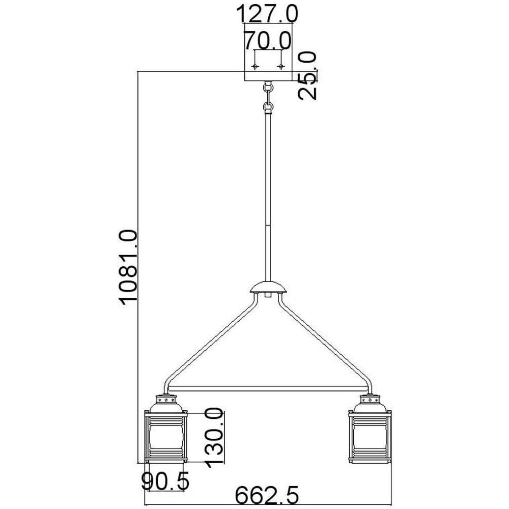 Lampadario A 5 Luci Per Esterni Illuminazione A Sospensione Zinco Ip44, E27 - Foto 2