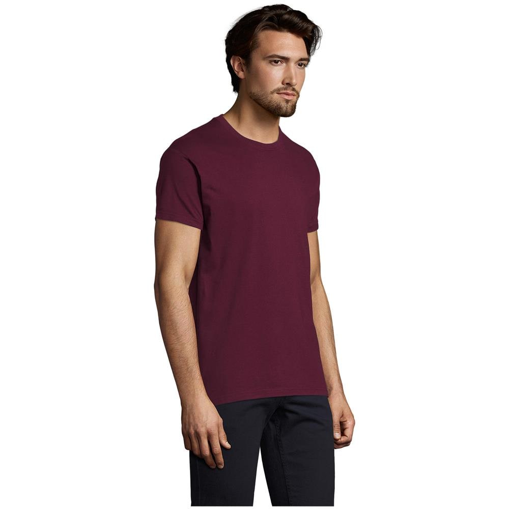 T-shirt Girocollo Da Uomo Modello Imperiale Taglia 2xl Colore Borgogna - Foto 3