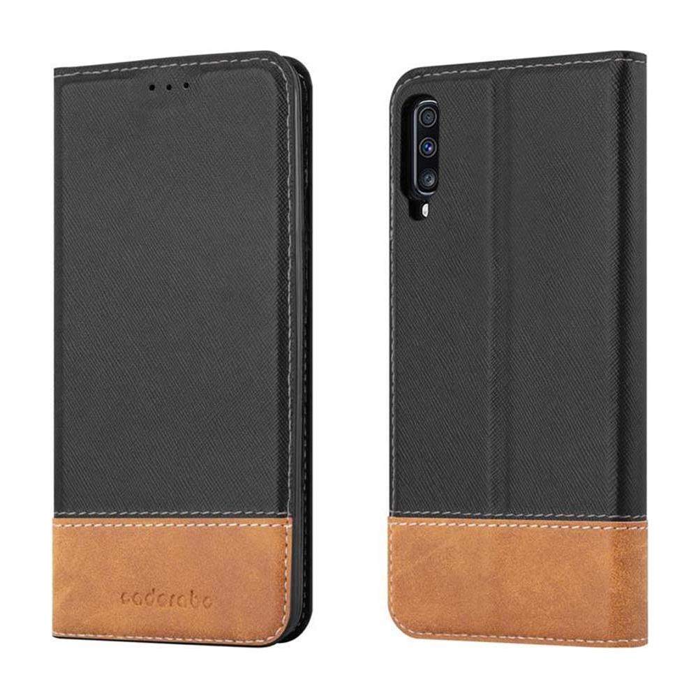 Custodia Compatibile Con Samsung Galaxy A70 In Nero Marrone - Coperchio Protettiva Con Chiusura Magnetica, Funzione Stand E Tasca Per Le Carte - Foto 8