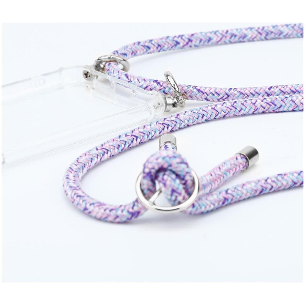 Catena Di Telefoni Cellulari Compatibile Con Asus Zenfone 6 In Unicorn - Coperchio Protettivo In Silicone Con Anelli D'argento, Cinturino In Corda E Custodia Staccabile - Foto 2