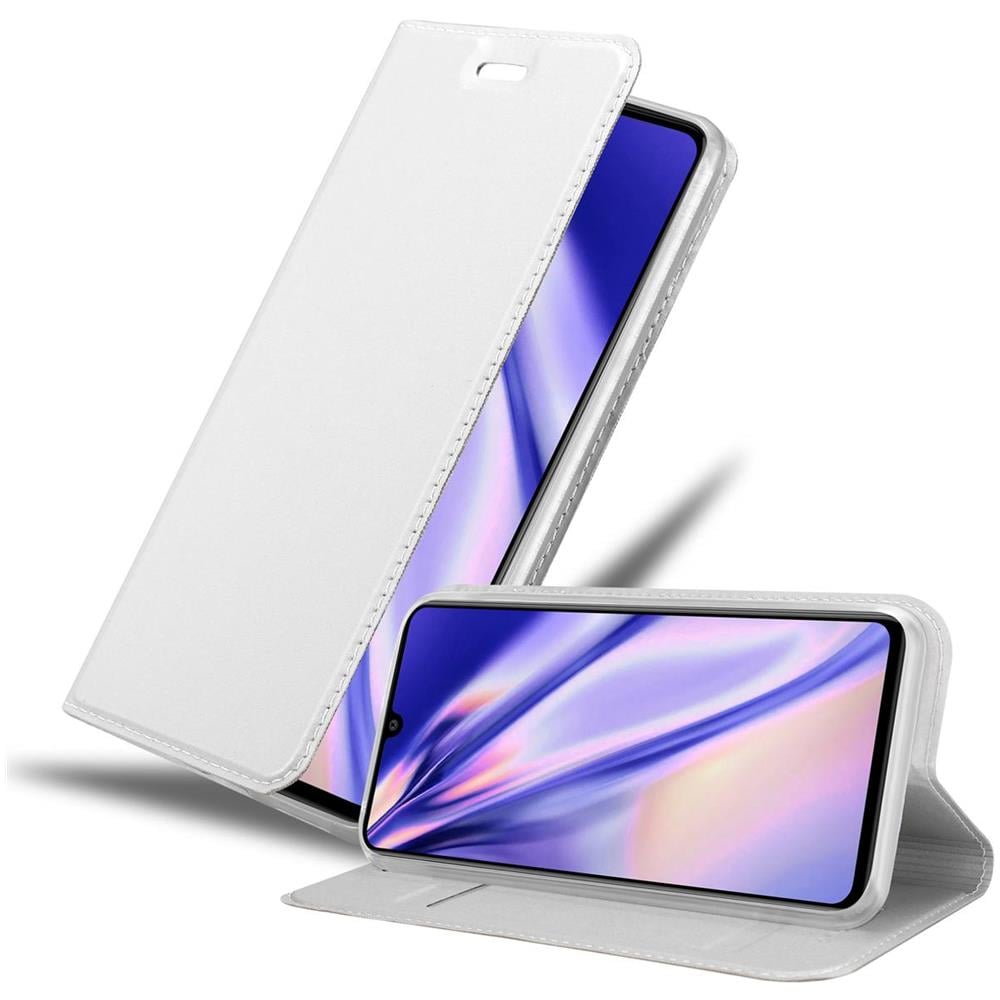 Custodia Compatibile Con Samsung Galaxy A41 In Classy Argento - Coperchio Protettiva Con Chiusura Magnetica, Funzione Stand E Tasca Per Le Carte - Foto 1