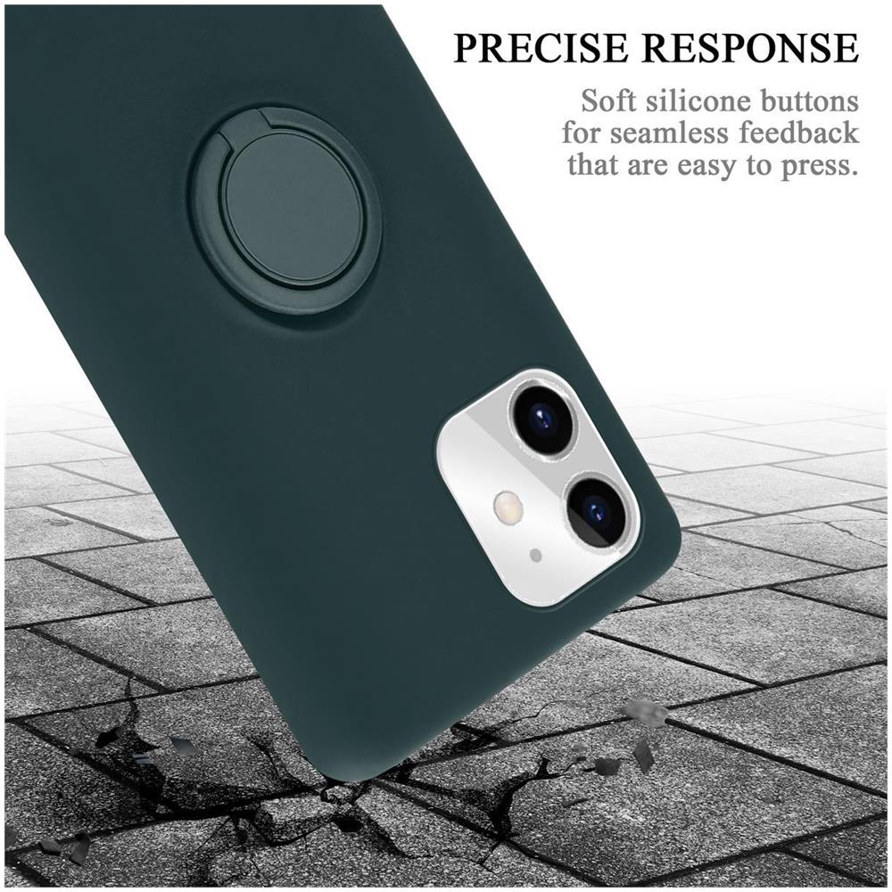 Custodia Compatibile Con Apple Iphone 11 In Liquid Verde - Coperchio Protettivo In Silicone Tpu Flessibile Con Anello - Foto 8
