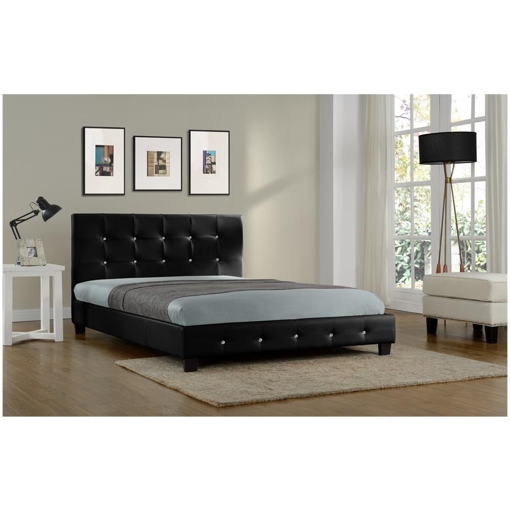 Nottinghill Struttura Letto Imbottita In Similpelle Nera 160x200 Cm - Foto 1