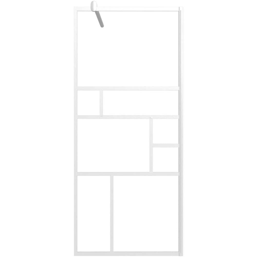 Parete Per Doccia Walk In 90x195 Cm In Vetro Esg Bianco - Foto 3