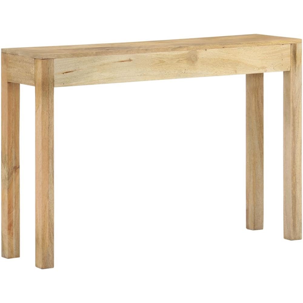 Tavolo Consolle 110x30x75 Cm Legno Massello Sbiancato Di Mango - Foto 3