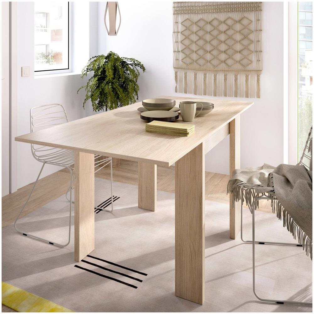 Tavolo Allungabile Comer, Consolle Estensibile Multiposizione,tavolo Consolle Ausiliare Pieghevole, 79/134x67h79 Cm, Rovere - Foto 4