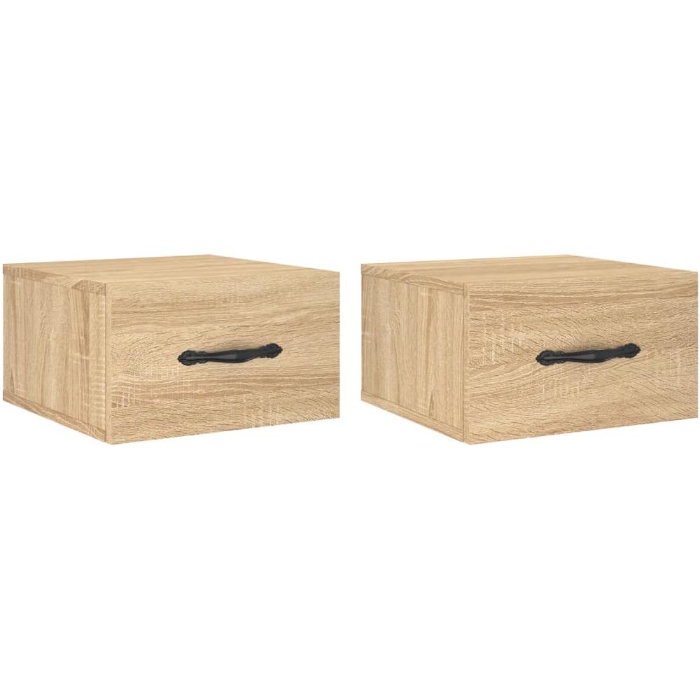 Comodini A Muro 2 Pz Rovere Sonoma 35x35x20 Cm - Foto 2