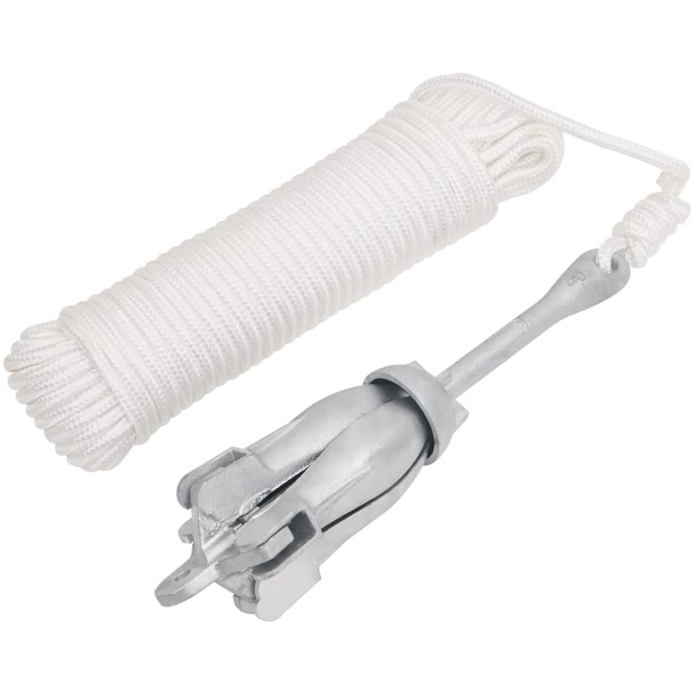 Ancora Pieghevole Con Corda Argento 3,2 Kg In Ferro Malleabile - Foto 1