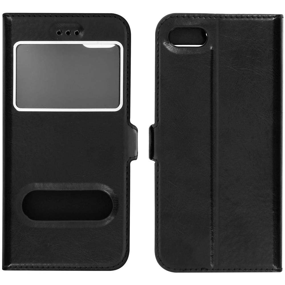 Custodia Per Apple Iphone 7 E 8 Funzione Stand Con Doppia Finestra - Nera - Foto 2