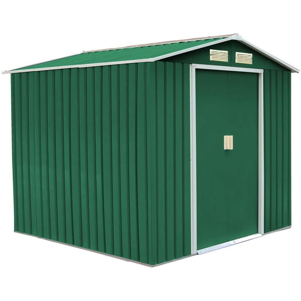 Casetta Ricovero Porta Attrezzi Box In Lamiera Capanno Giardino 340x319x210h - Foto 2