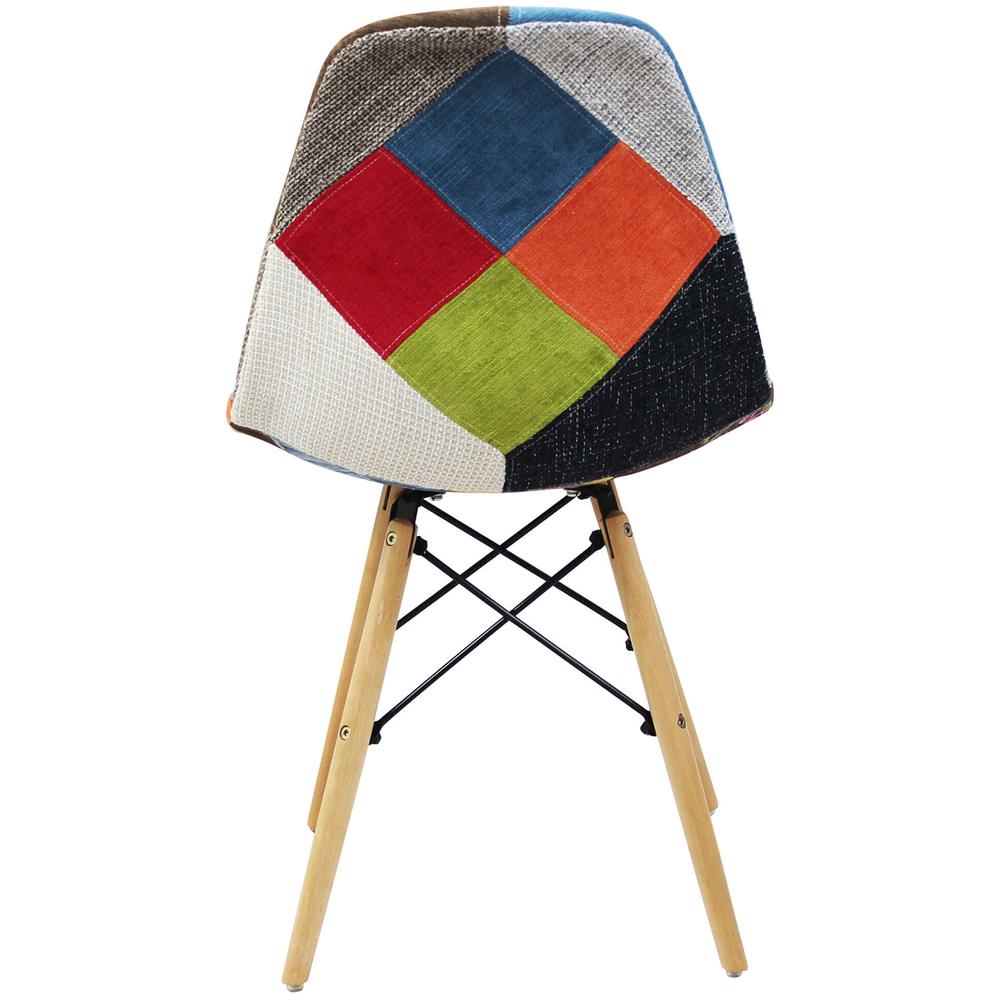 Juliette - Sedia Stile Nordico Patchwork Con Gambe In Legno - Foto 2