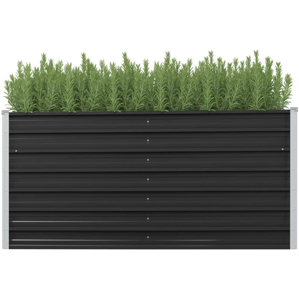 Fioriera Per Giardino Antracite 160x40x77 Cm In Acciaio Zincato - Foto 1