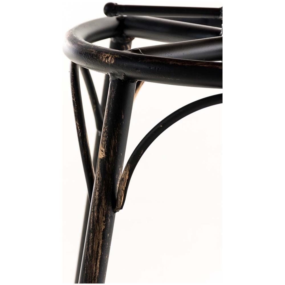 Sgabello Bar Tondo Beam Industriale Con Poggiapiedi I Sgabello Bancone In Legno E Metallo I Sgabello Cucina Altezza Regolabile ca. 70-90 CM Bronzo - Foto 5