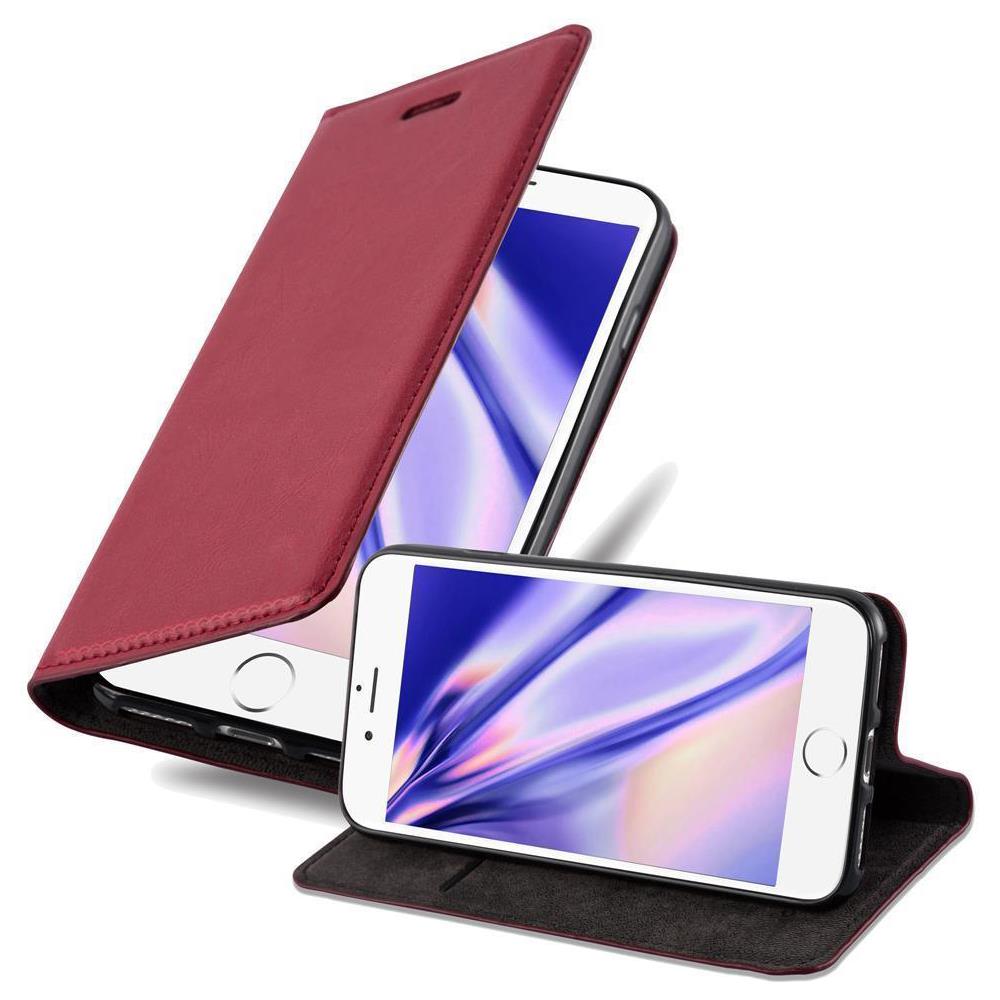 Cadorabo Custodia Compatibile Con Apple Iphone 8 Plus / 7 Plus / 7s Plus In Rosso Mela - Coperchio Protettiva Con Chiusura Magnetica, Funzione Stand E Tasca Per Le Carte - Foto 1