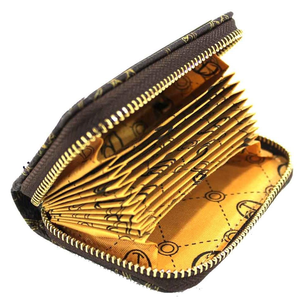 Porta Carte Credito Piccolo Portamonete Biglietti Da Visita In Pvc Con Zip Moro - Foto 3