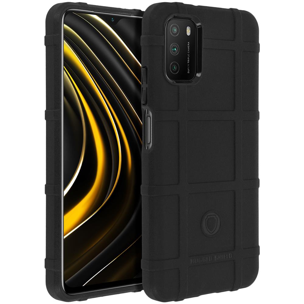 Cover Xiaomi Poco M3 / Redmi 9t Protezione Rinforzata Silicone Rugged Nero - Foto 2