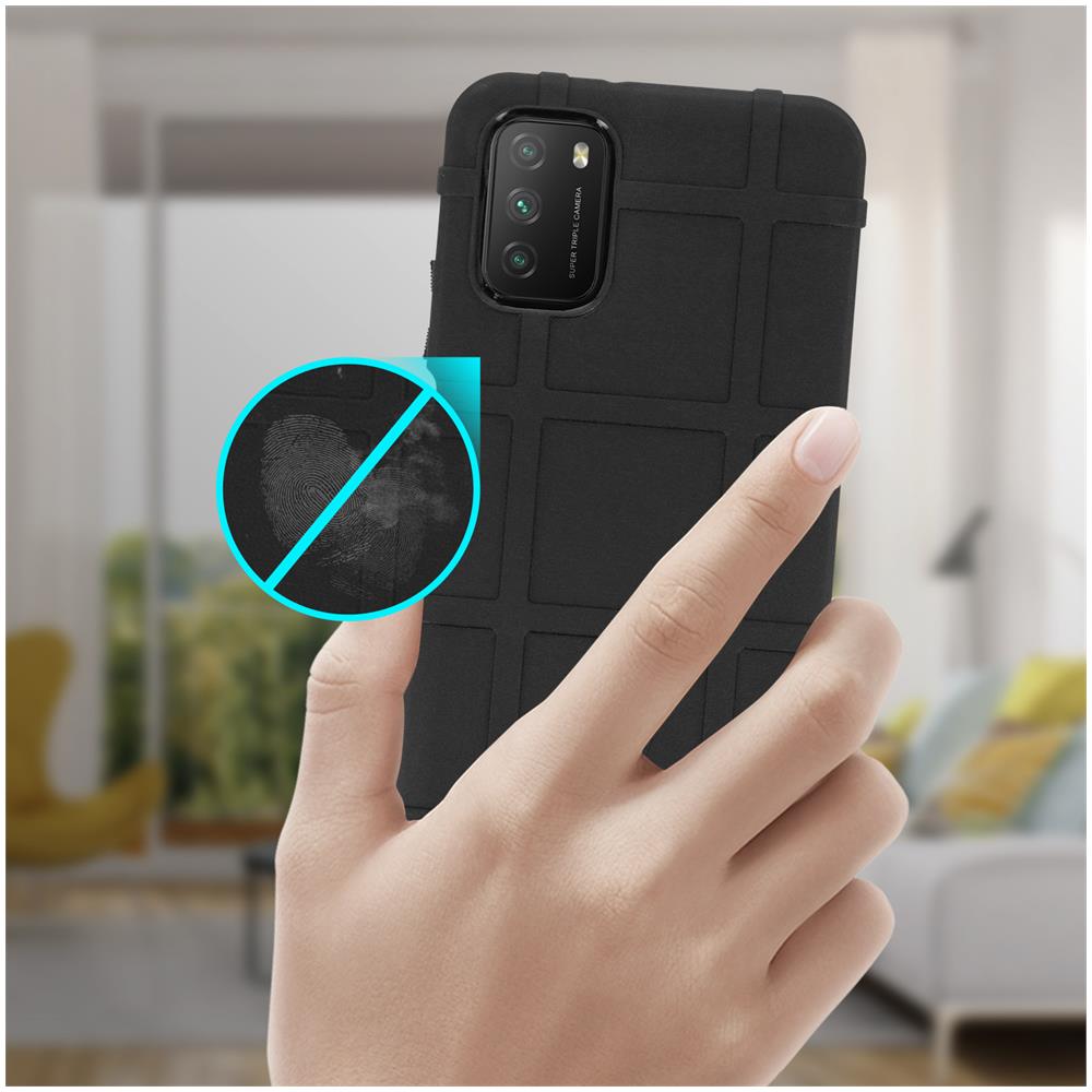 Cover Xiaomi Poco M3 / Redmi 9t Protezione Rinforzata Silicone Rugged Nero - Foto 5