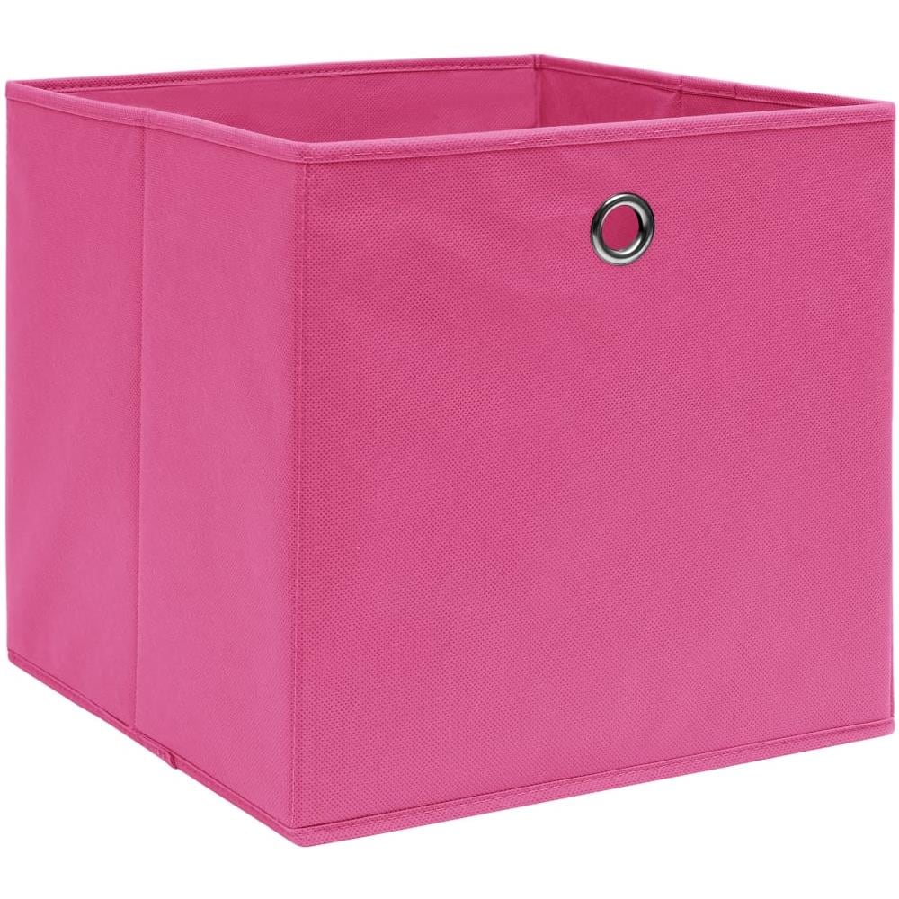Contenitori 10 pz in Tessuto non Tessuto 28x28x28 cm Rosa - Foto 3